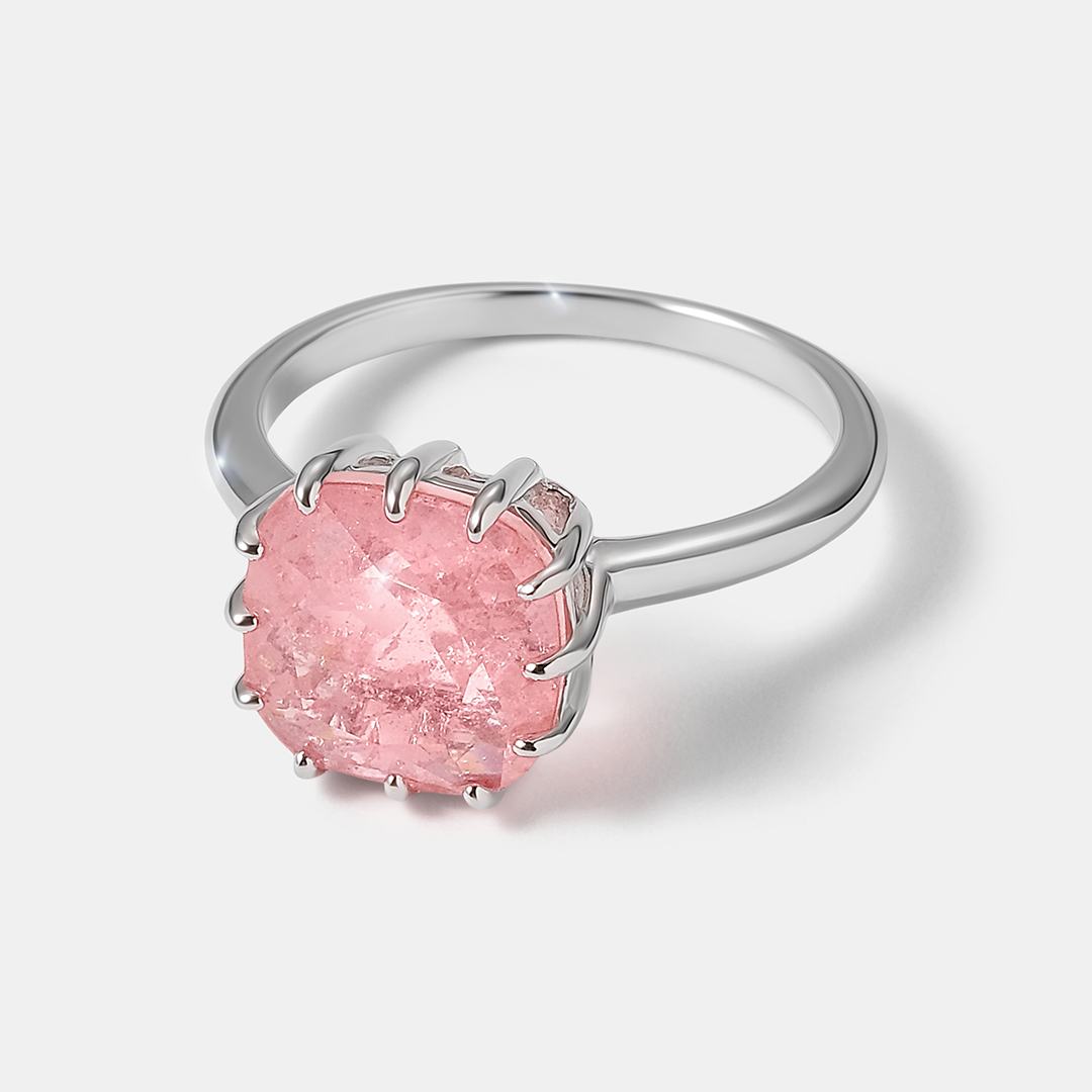 Серебряное кольцо с горным хрусталем