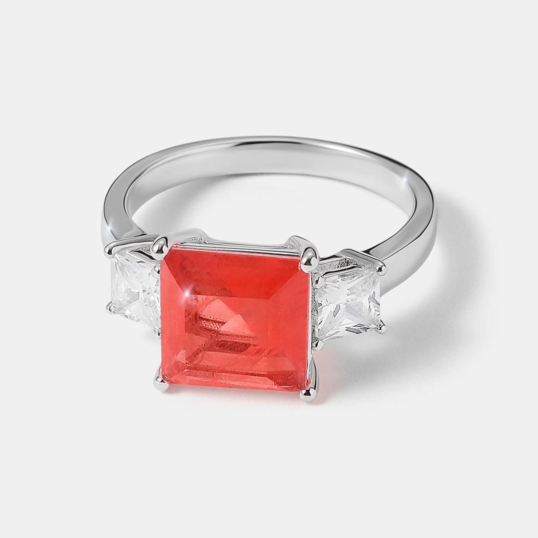 Серебряное кольцо с горным хрусталем