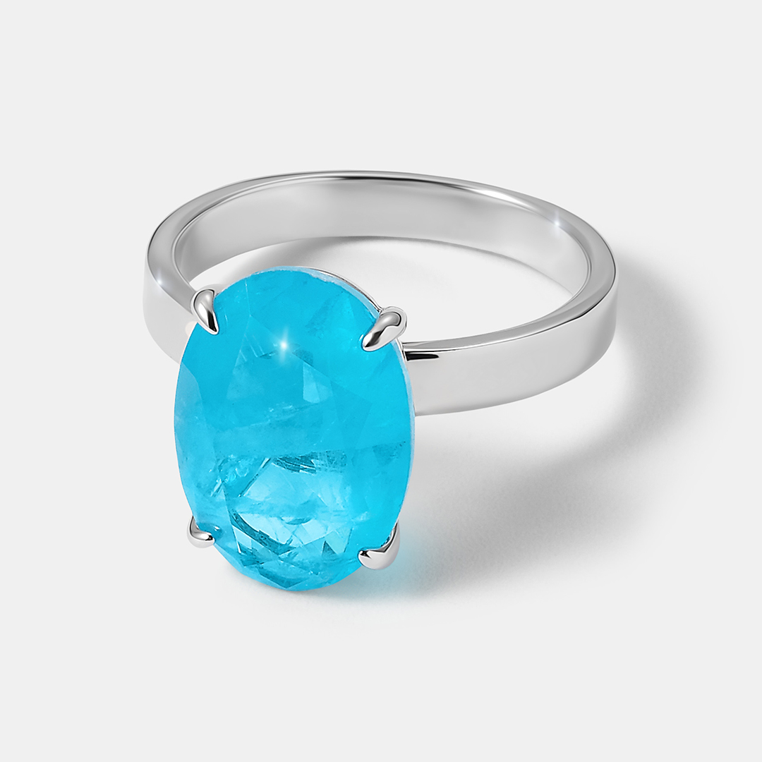 Серебряное кольцо с горным хрусталем