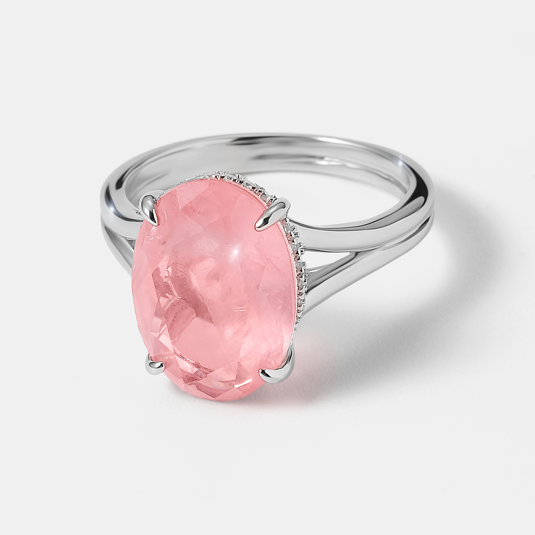 Серебряное кольцо с горным хрусталем