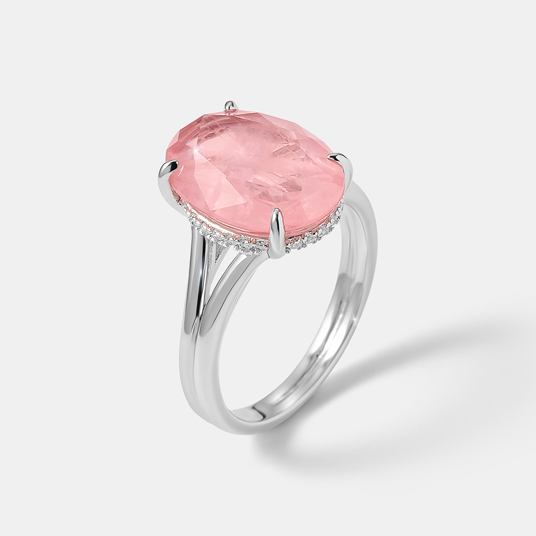 Серебряное кольцо с горным хрусталем
