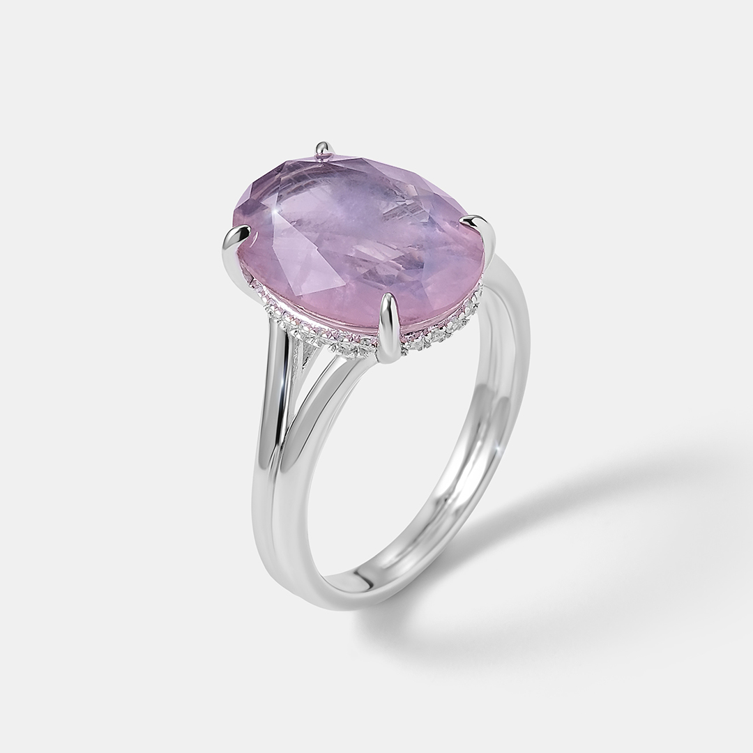 Серебряное кольцо с горным хрусталем