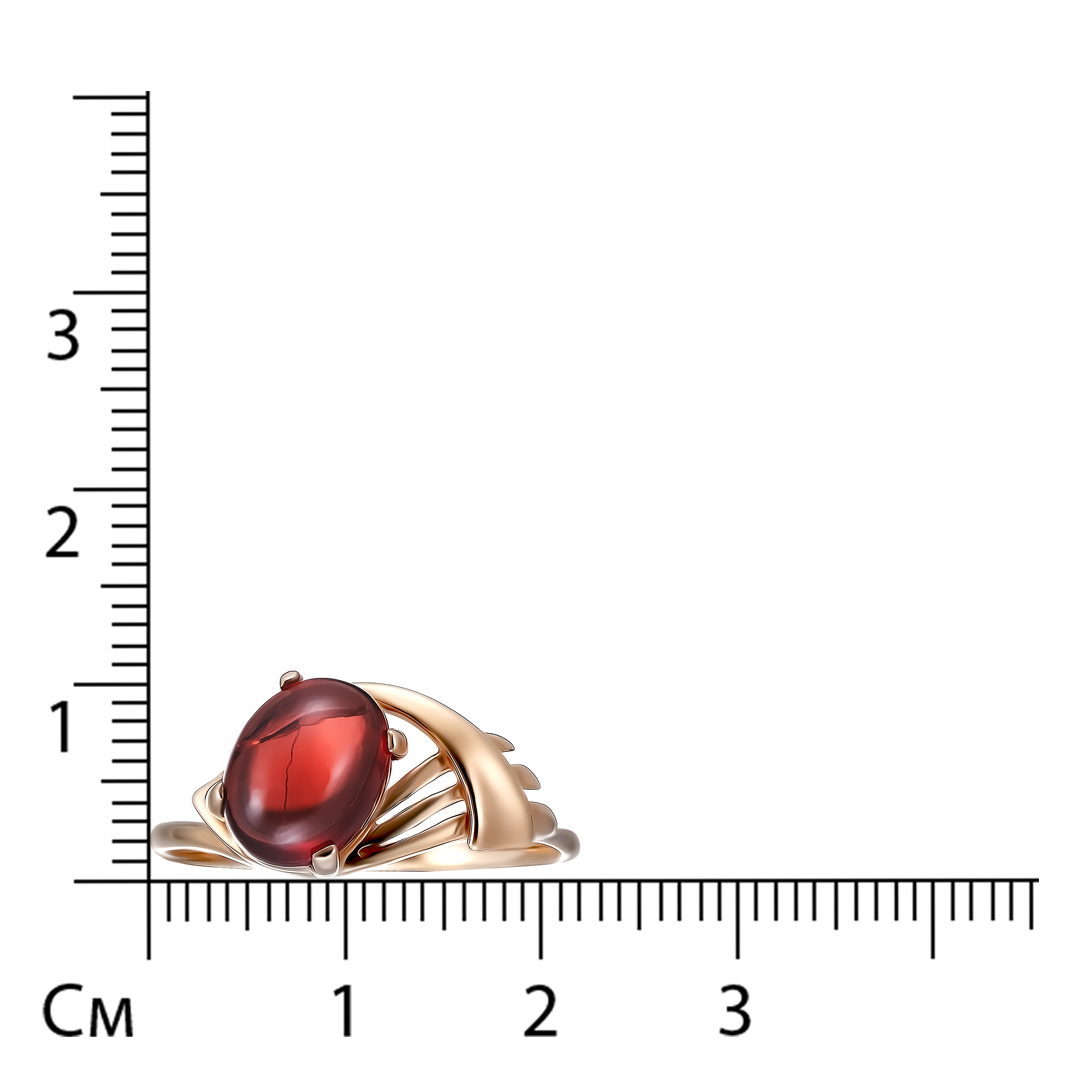 Серебряное кольцо 925 пробы; вставки 1 Гранат;