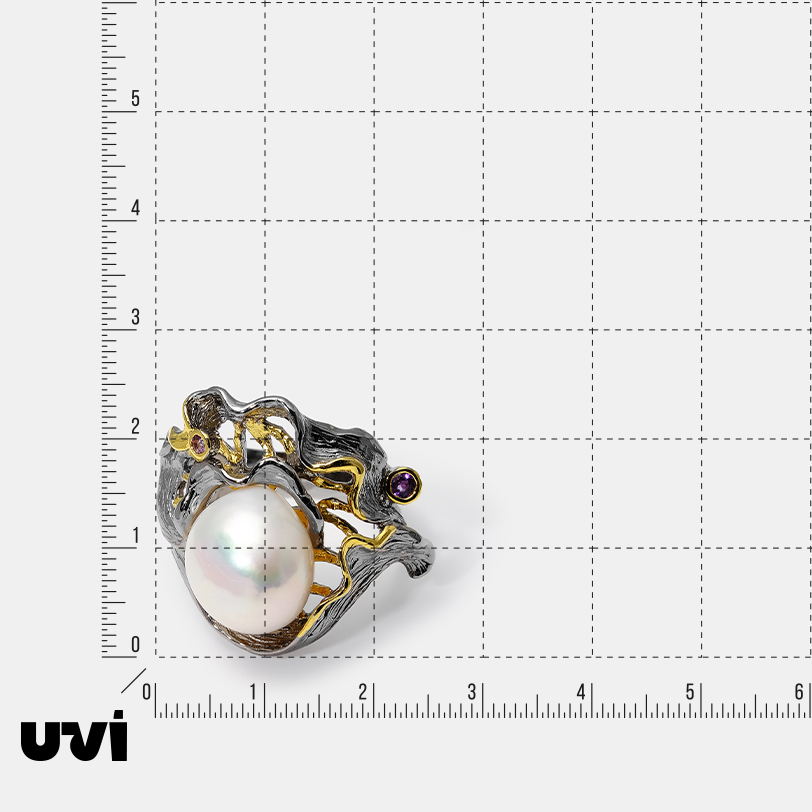 Серебряное кольцо с жемчугом Барокко