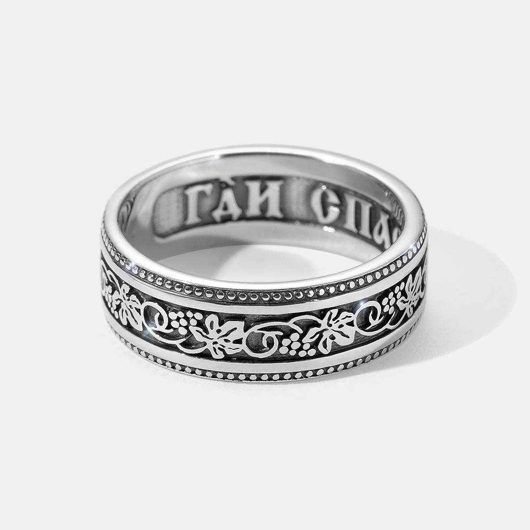 Серебряное кольцо "Виноградная лоза"