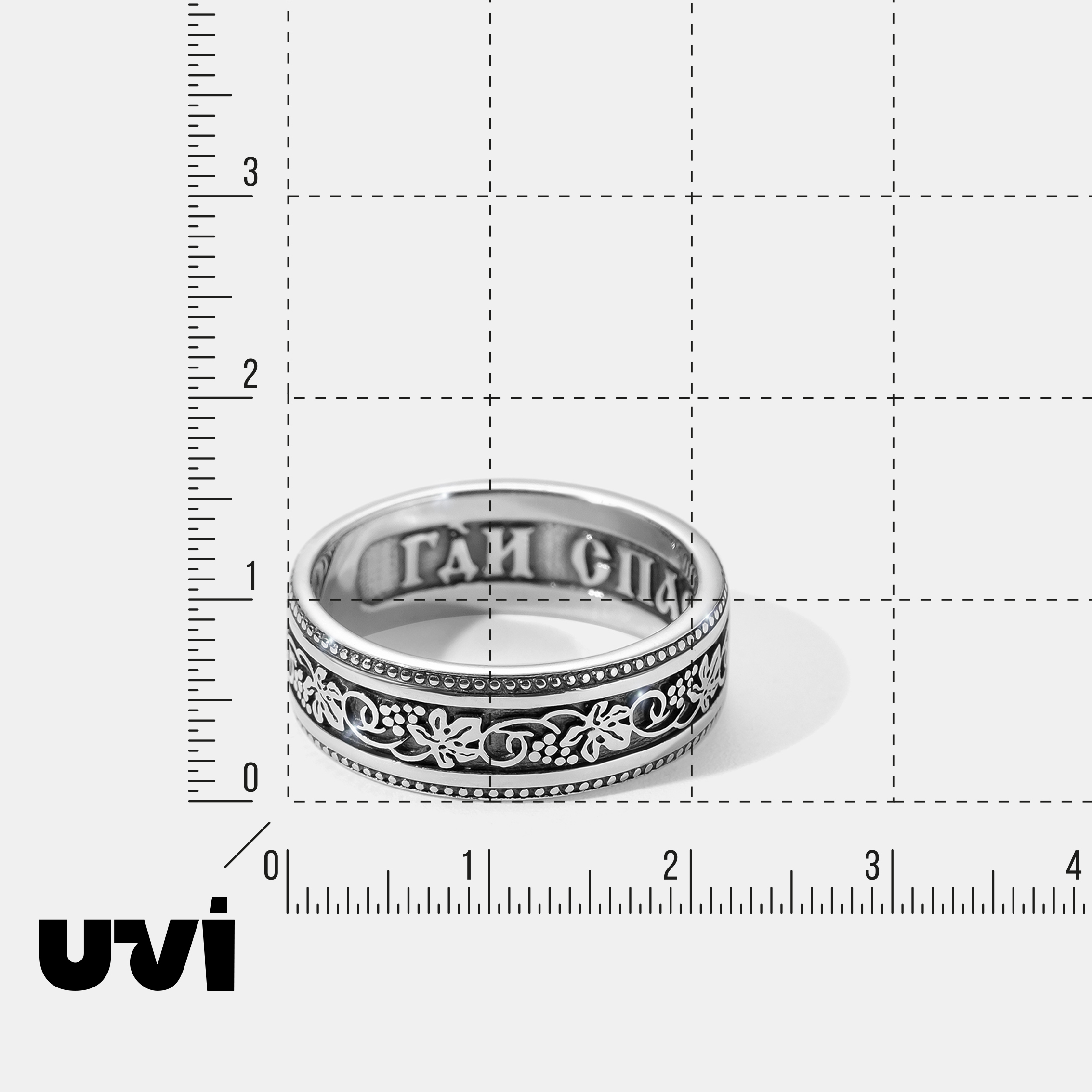 Серебряное кольцо "Виноградная лоза"