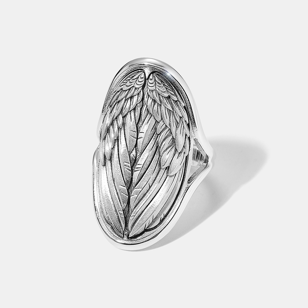 Серебряное кольцо "Крылья Ангела"