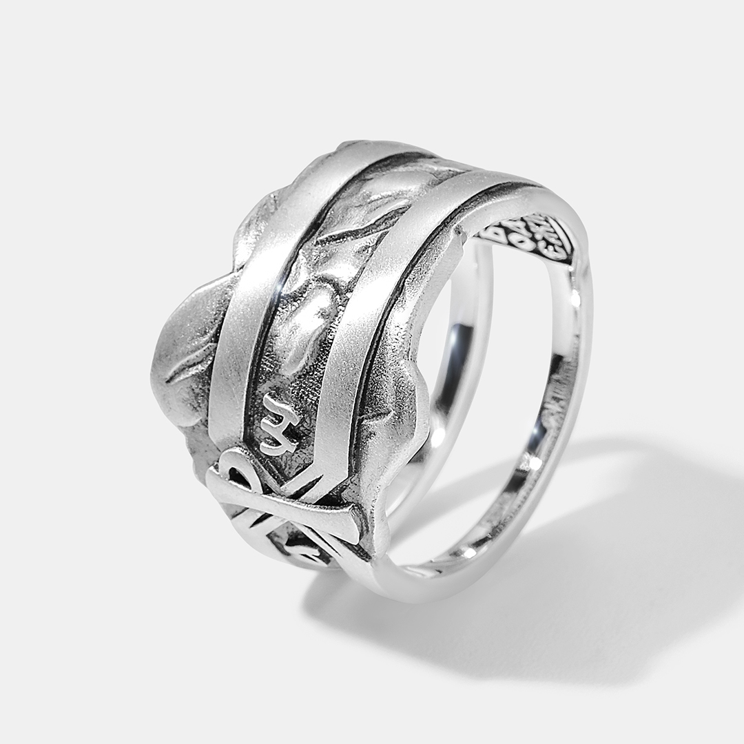 Серебряное кольцо "Сим Победишь"