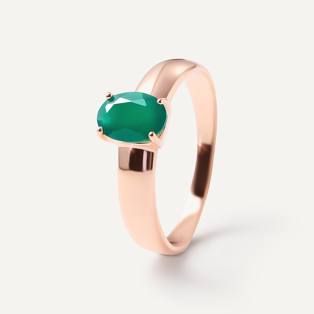 Серебряное кольцо с агатом