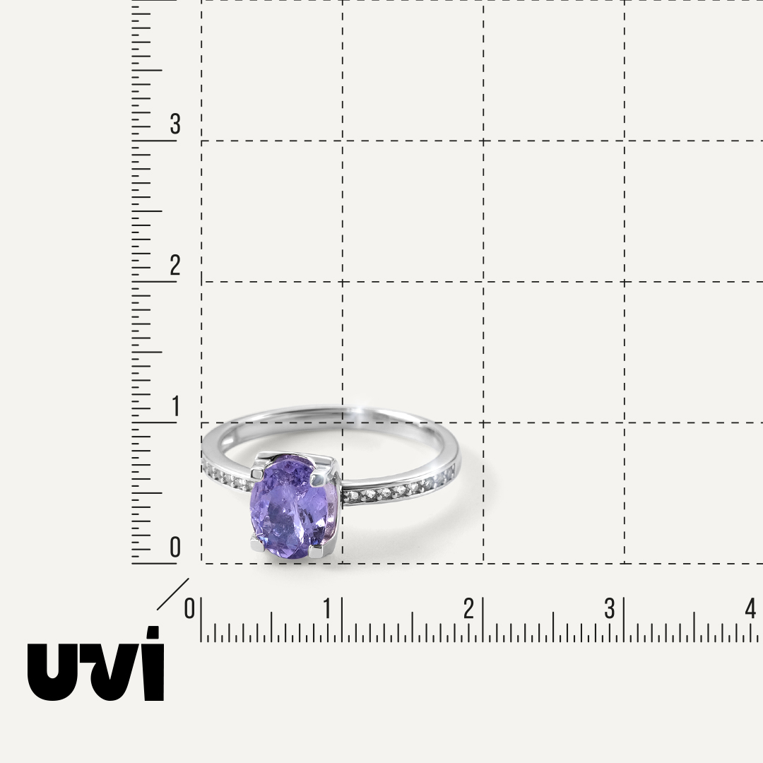 Серебряное кольцо с танзанитом