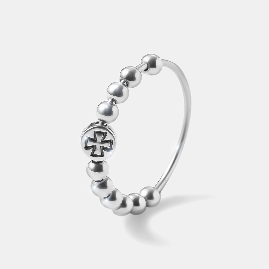 Серебряное кольцо "Господи Помилуй"