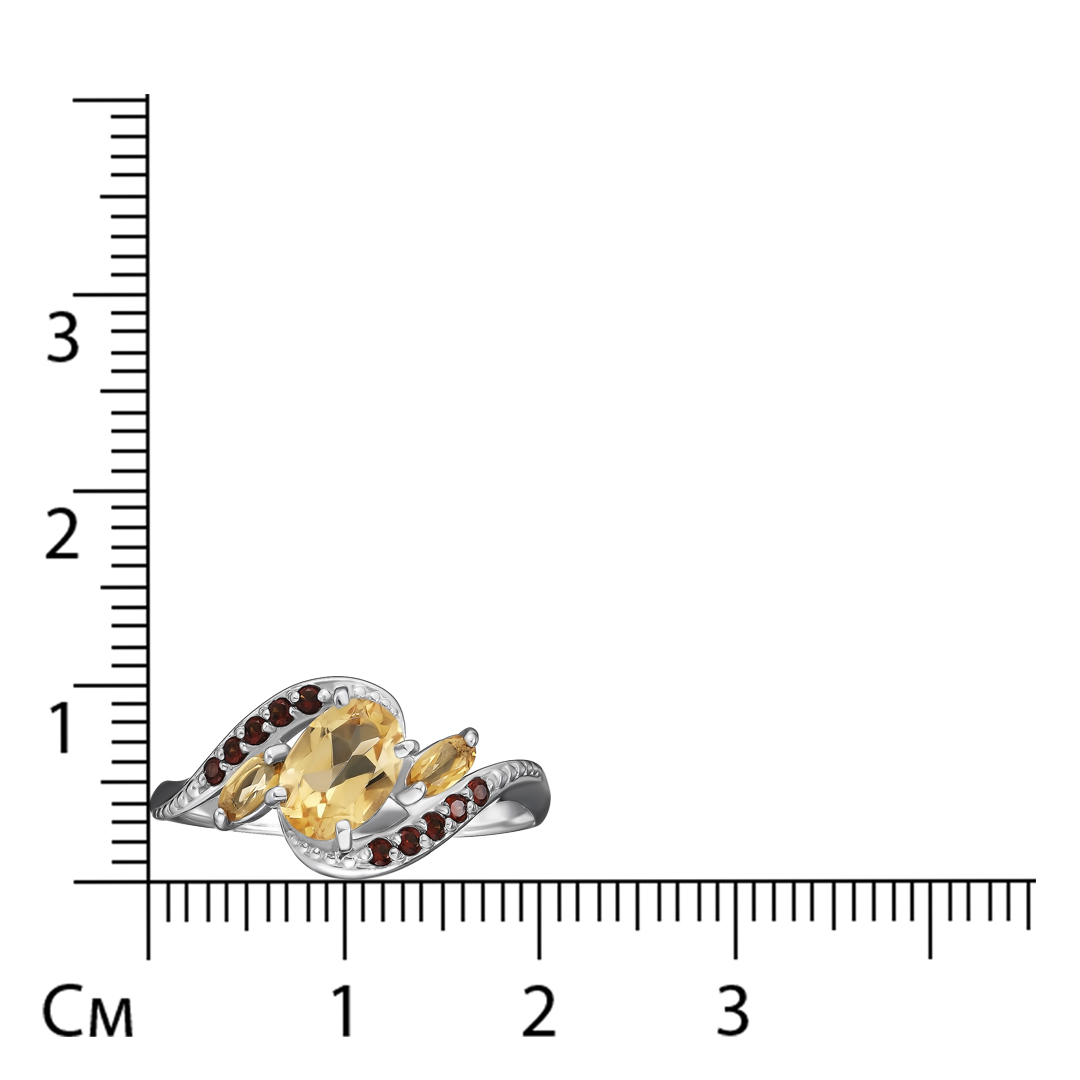 Серебряное кольцо с цитринами