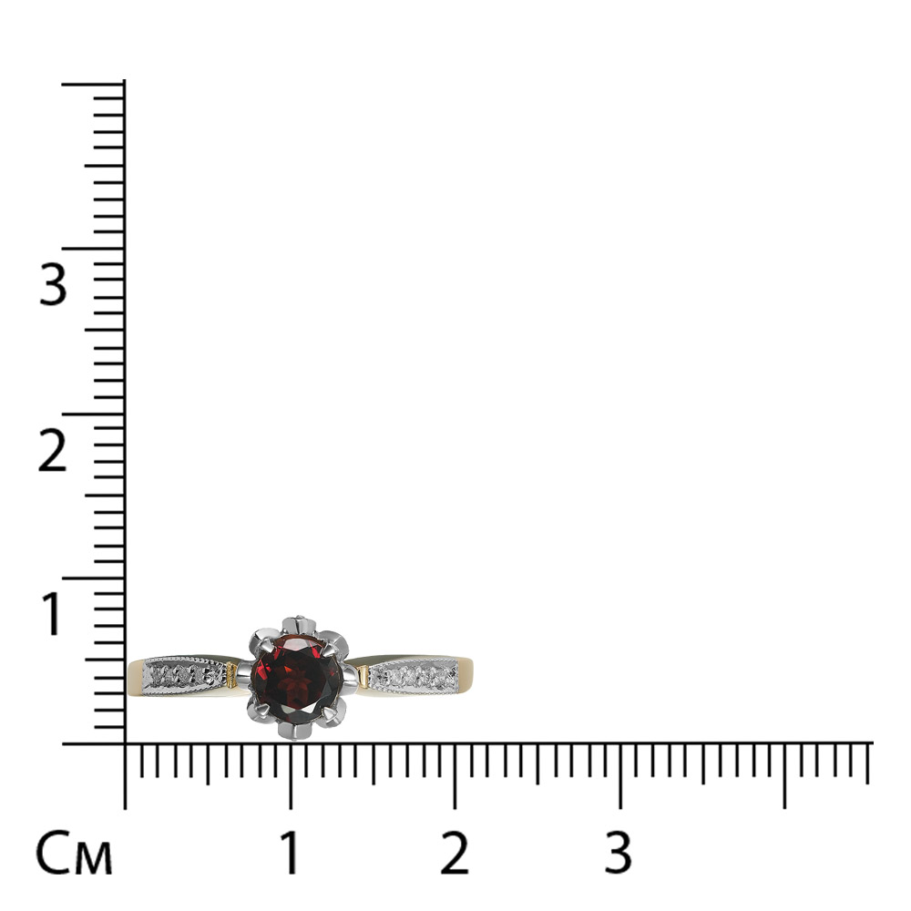Кольцо из золота с гранатом