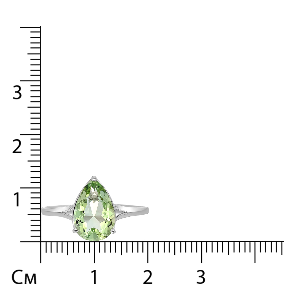 Серебряное кольцо с празиолитом