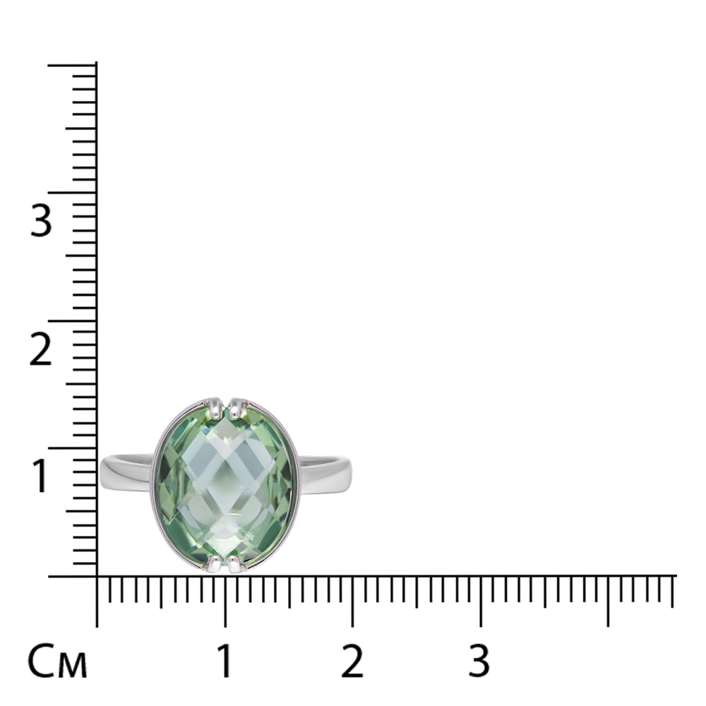 Серебряное кольцо с празиолитом