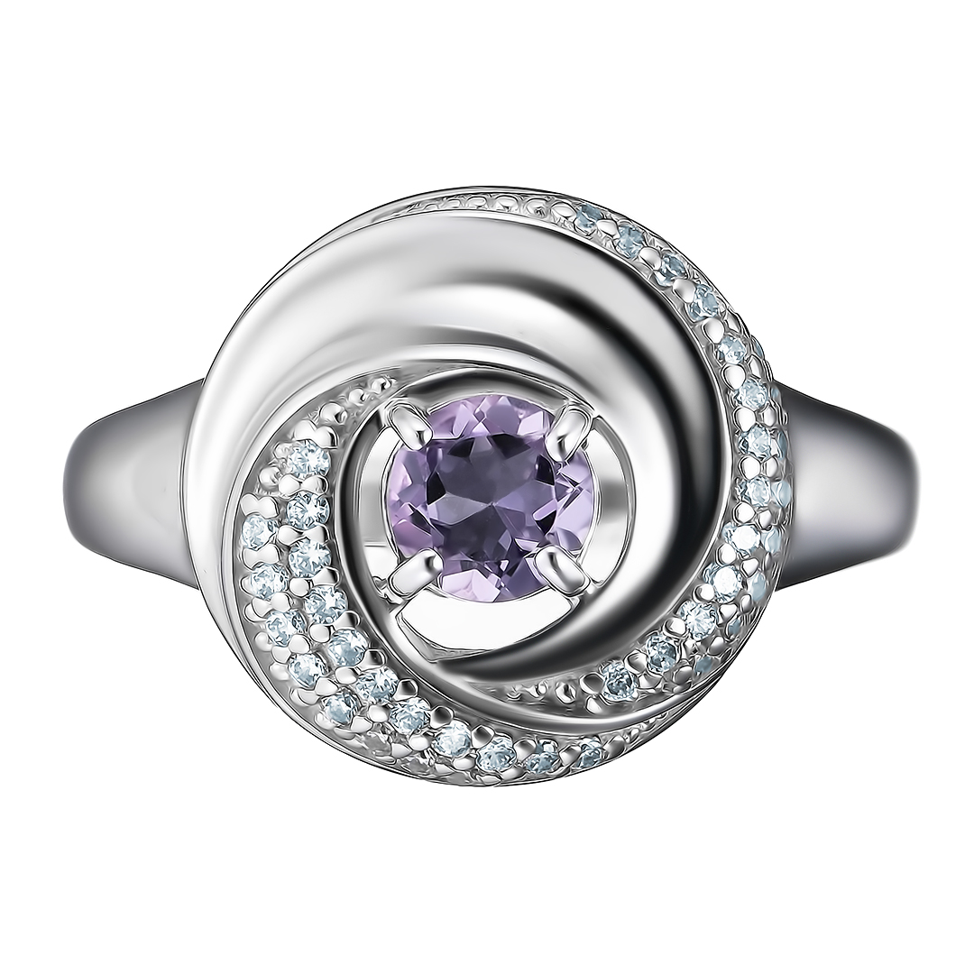 Серебряное кольцо с аметистом