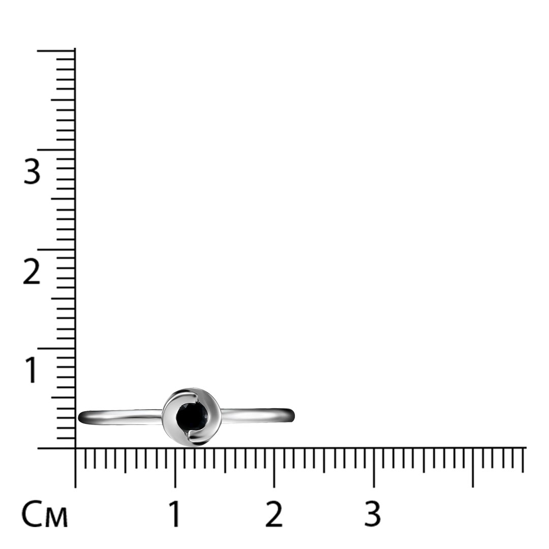 Кольцо из белого золота с сапфиром