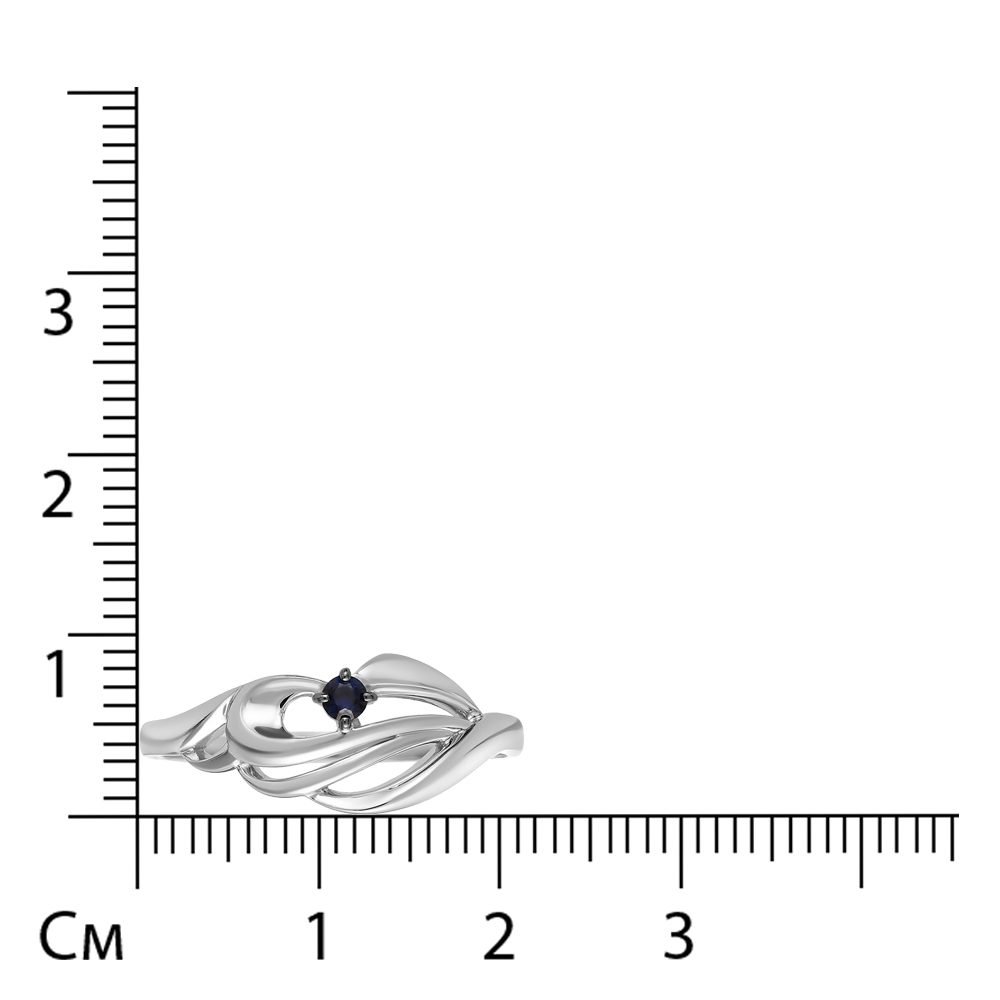 Серебряное кольцо с сапфиром