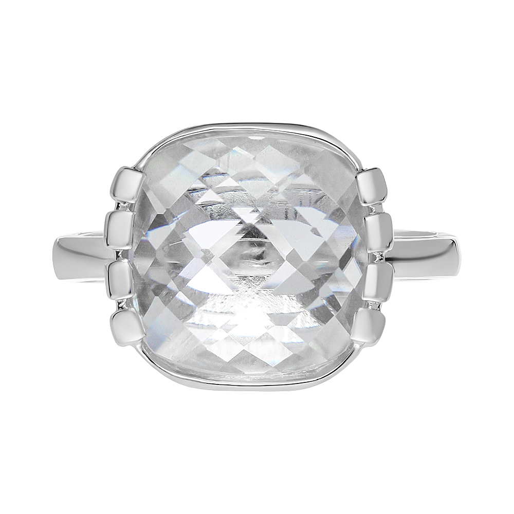 Серебряное кольцо 925 пробы; вставки 1 Горный хрусталь;