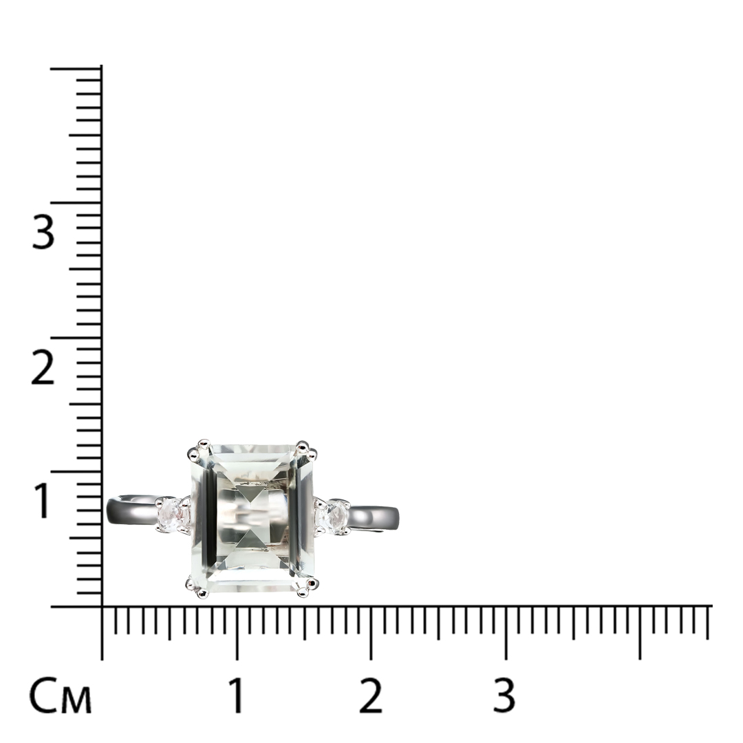 Серебряное кольцо 925 пробы; вставки 3 Аметист зел.;