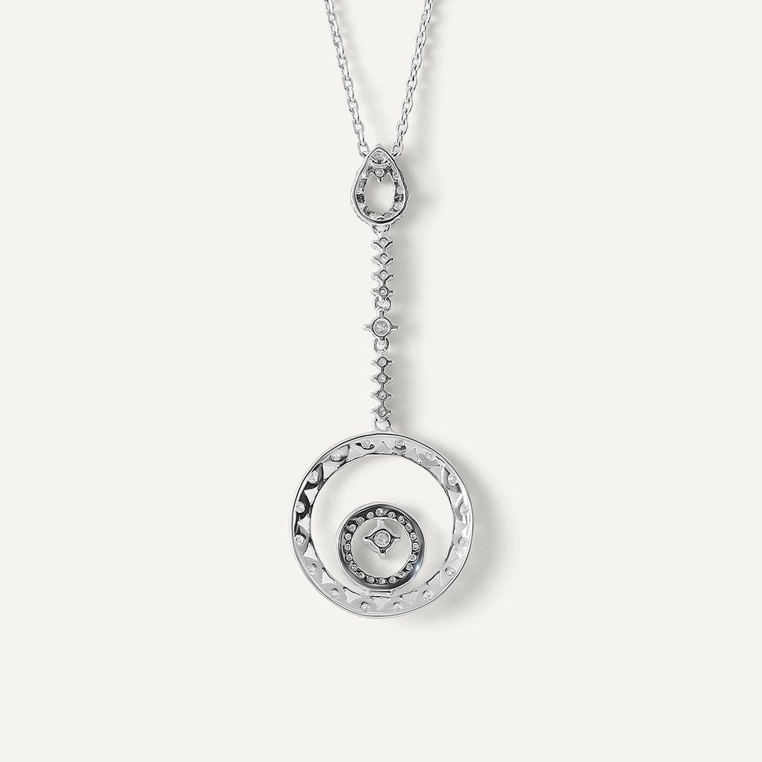 Подвеска из белого золота с бриллиантами