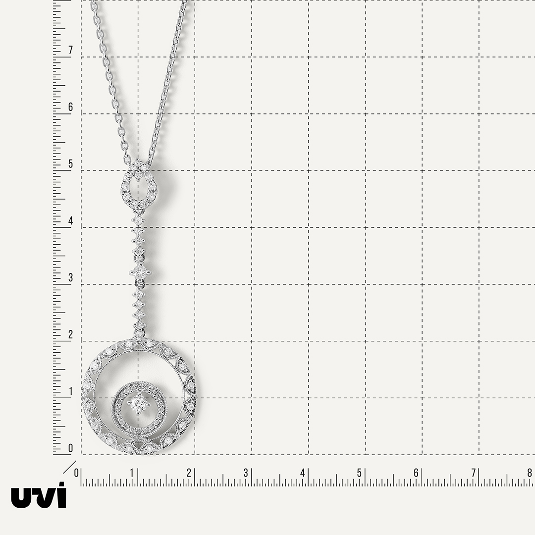 Подвеска из белого золота с бриллиантами