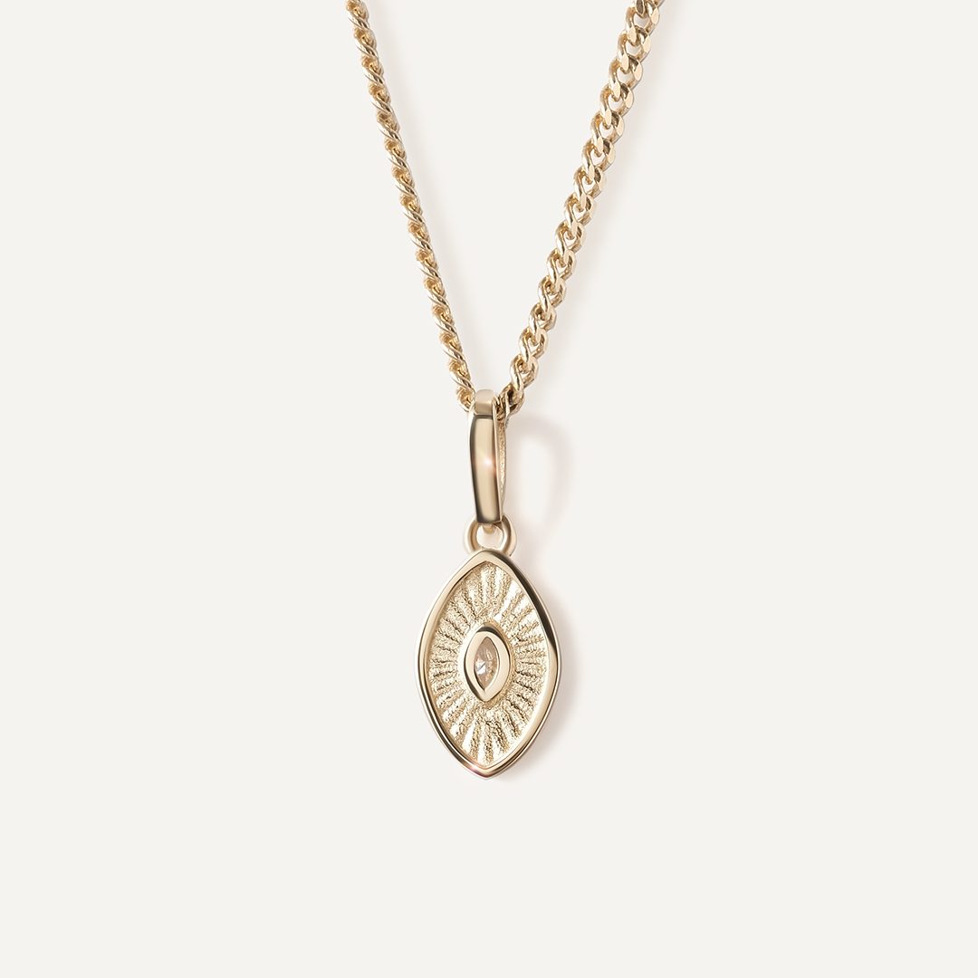 Подвеска из желтого золота с бриллиантом