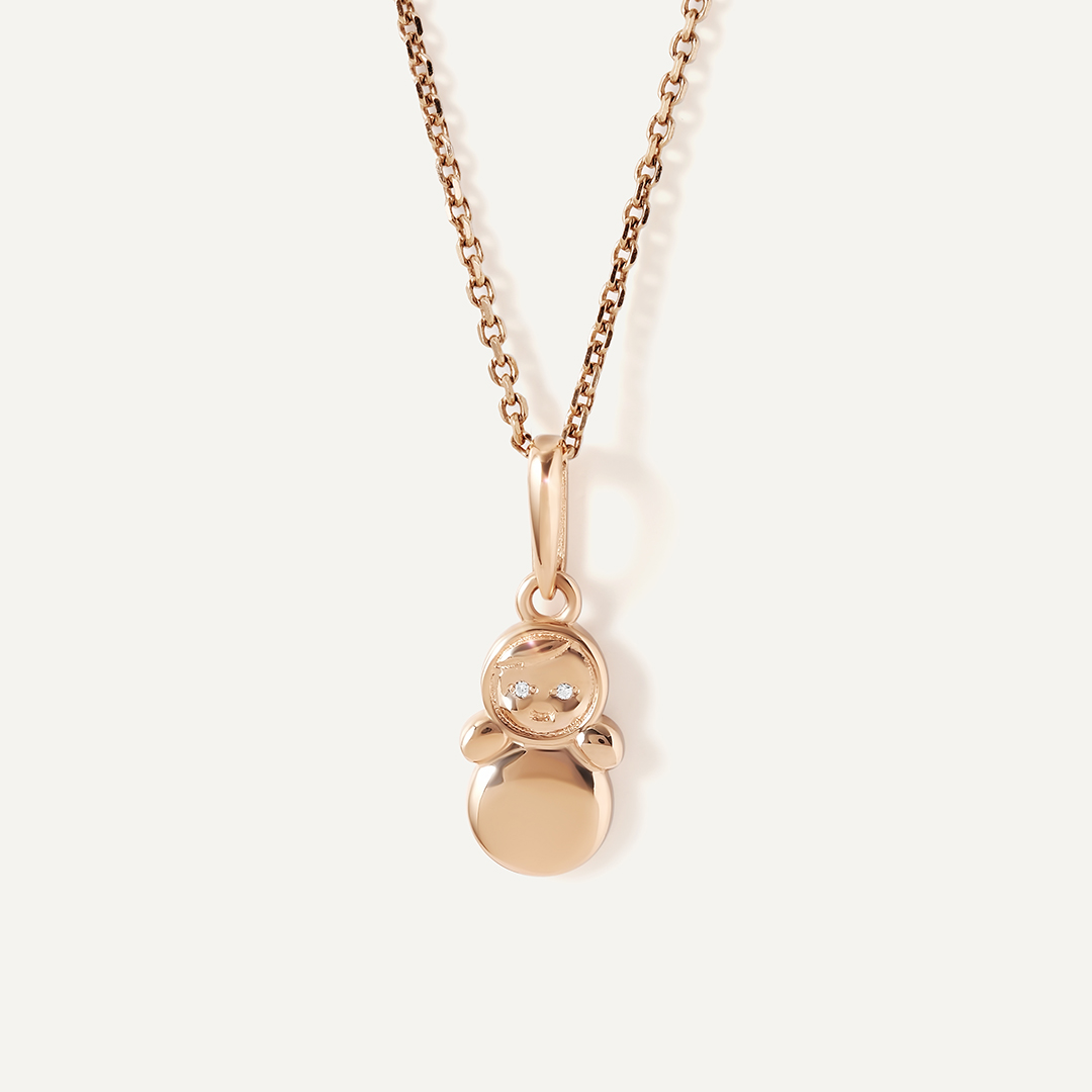 Подвеска из золота с бриллиантами "Неваляшка"