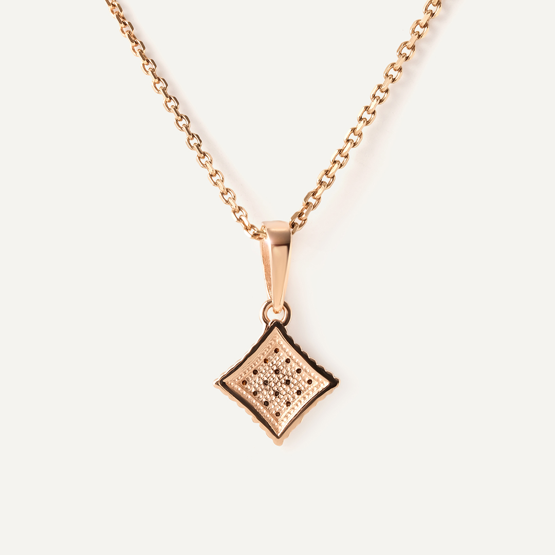 Подвеска из золота с оранжевыми бриллиантами