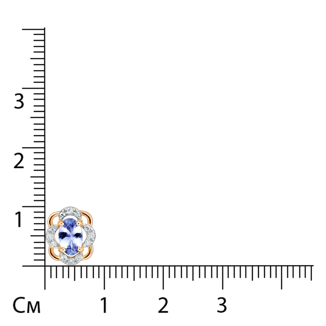 Подвеска из золота с танзанитом