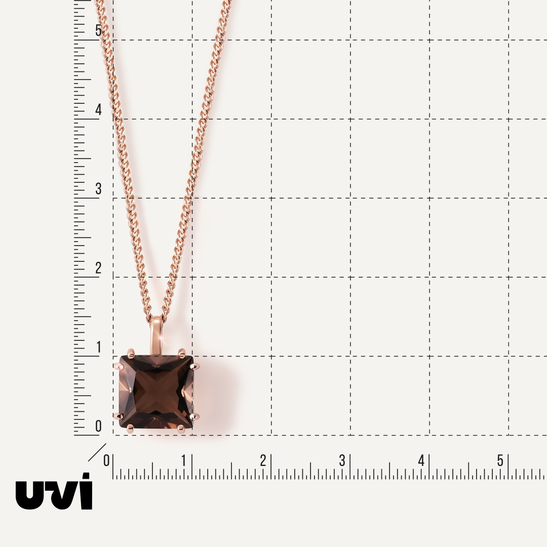 Подвеска из золота с раухтопазом