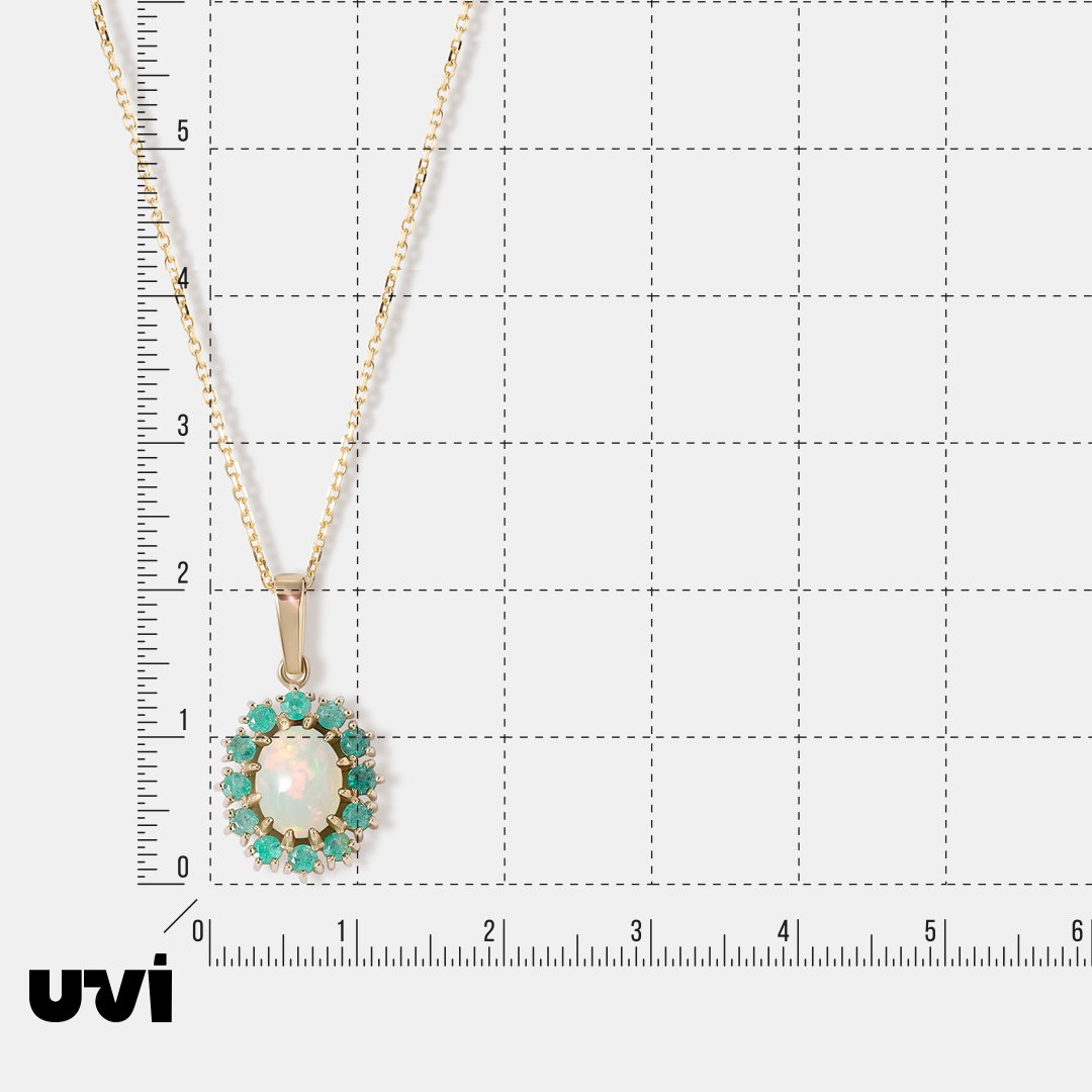 Подвеска из золота с опалом