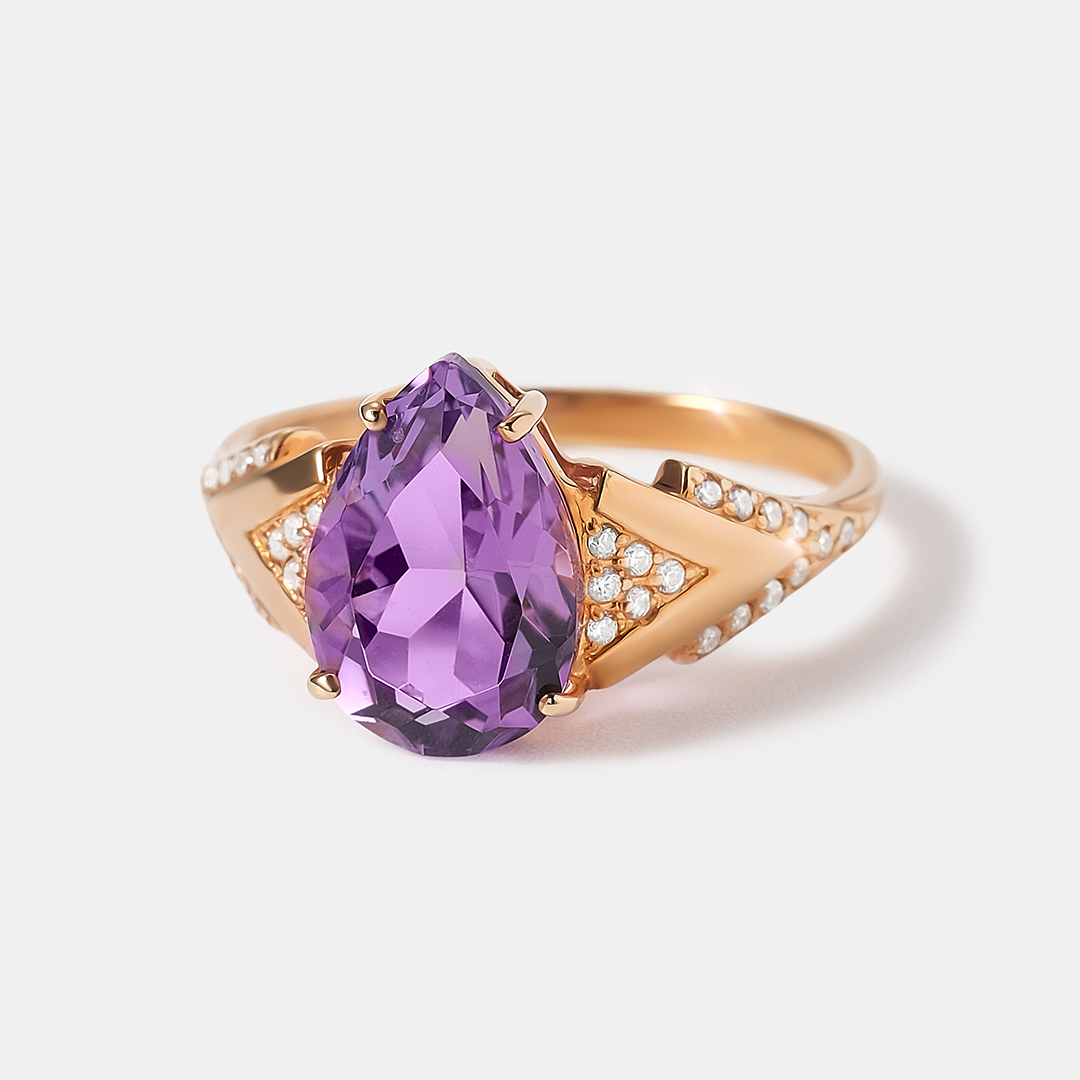 Серебряное кольцо с аметистом