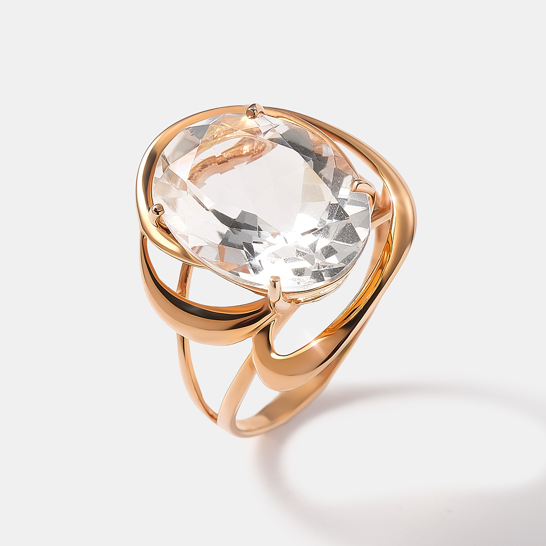 Серебряное кольцо с горным хрусталем