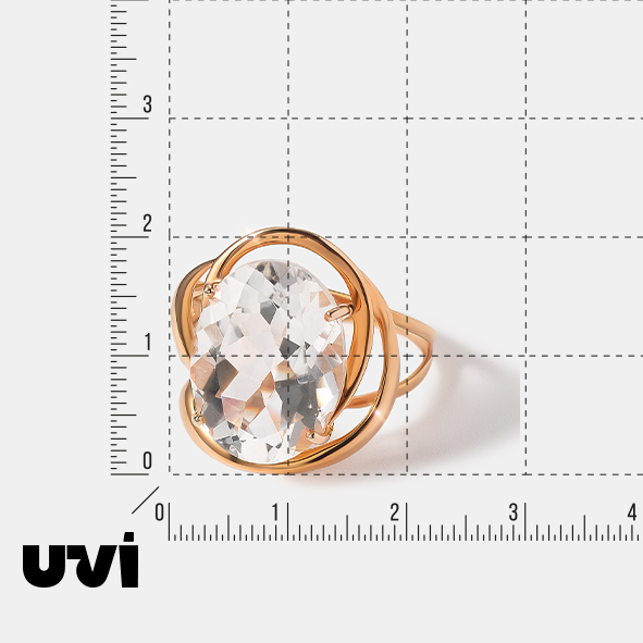 Серебряное кольцо с горным хрусталем