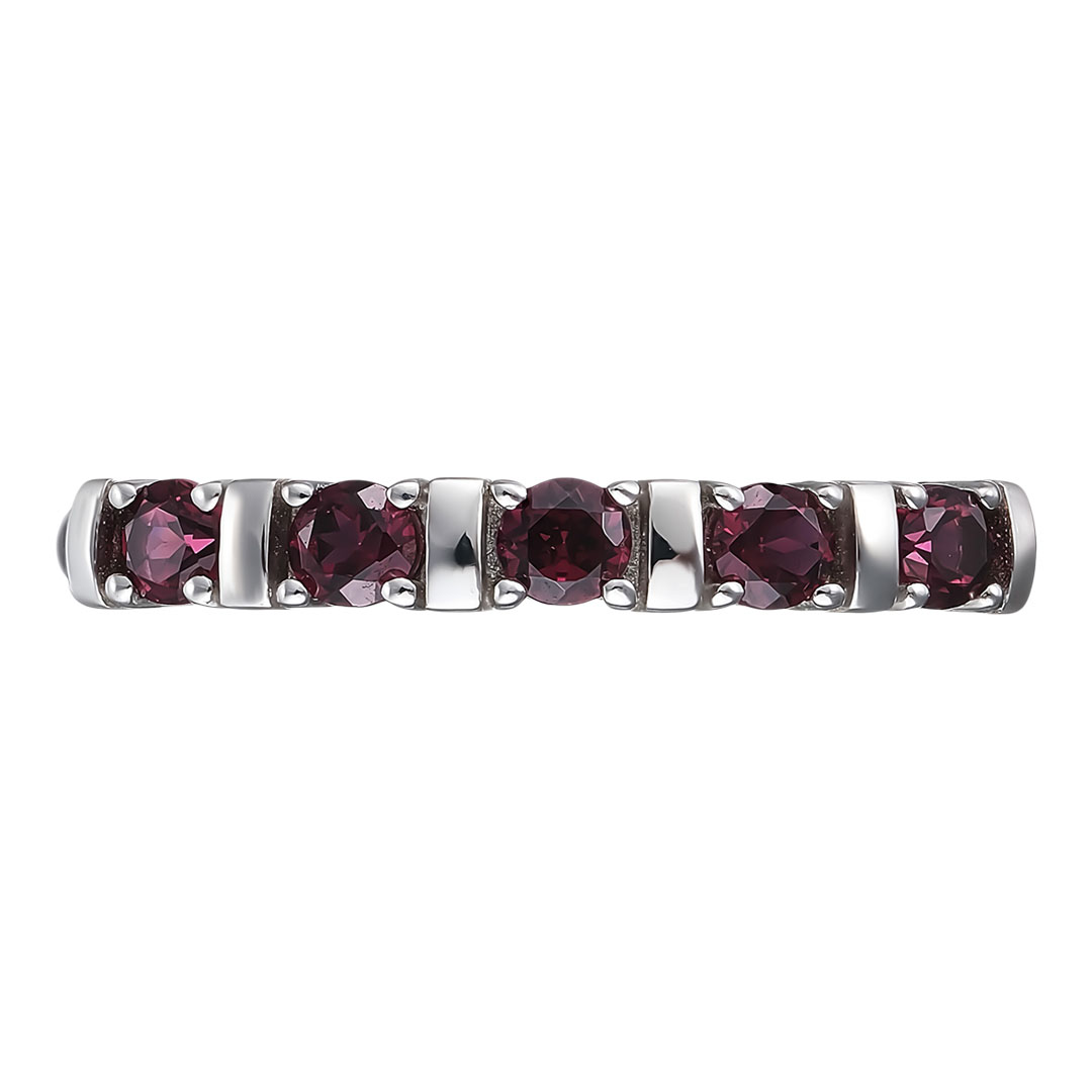 Серебряное кольцо 925 пробы; вставки 5 Родолит;