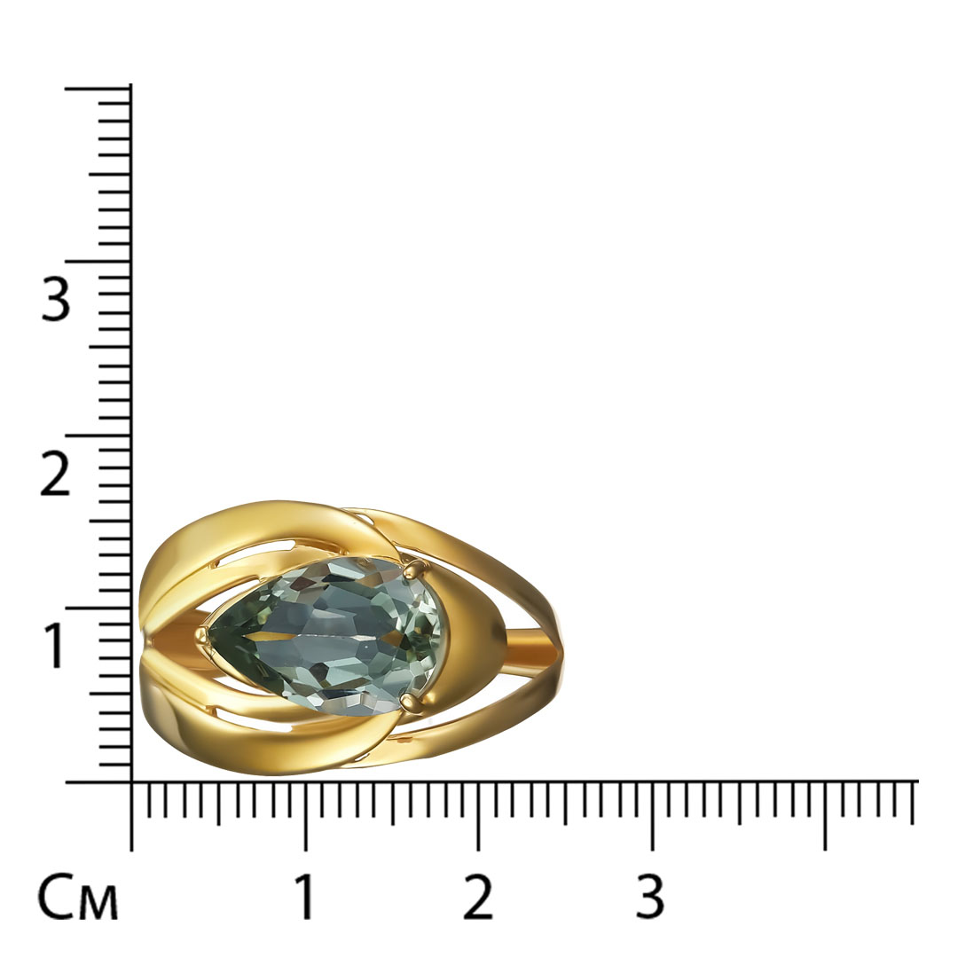 Серебряное кольцо с празиолитом