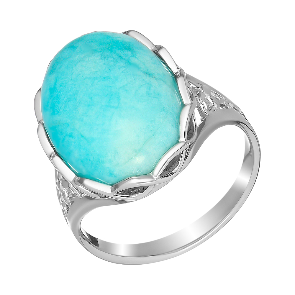 Серебряное кольцо 925 пробы; вставки 1 Амазонит;