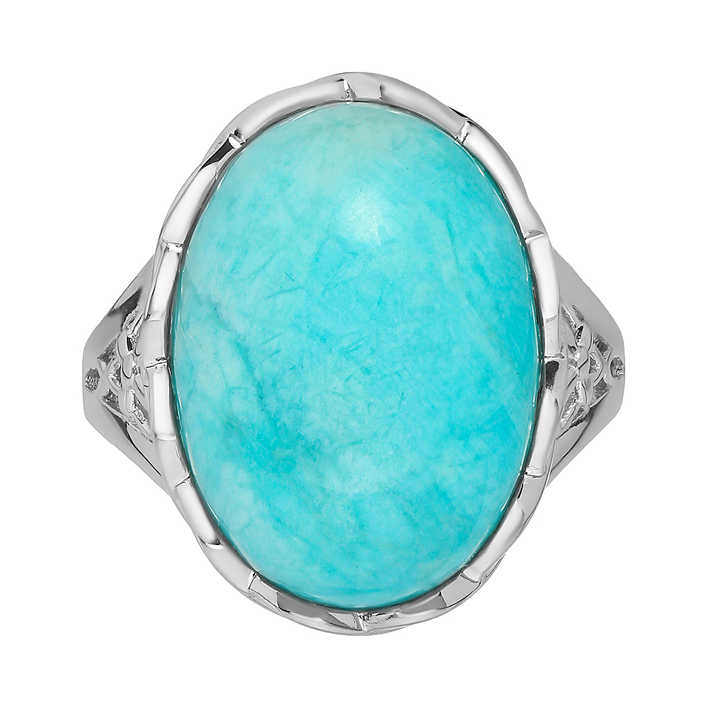 Серебряное кольцо 925 пробы; вставки 1 Амазонит;