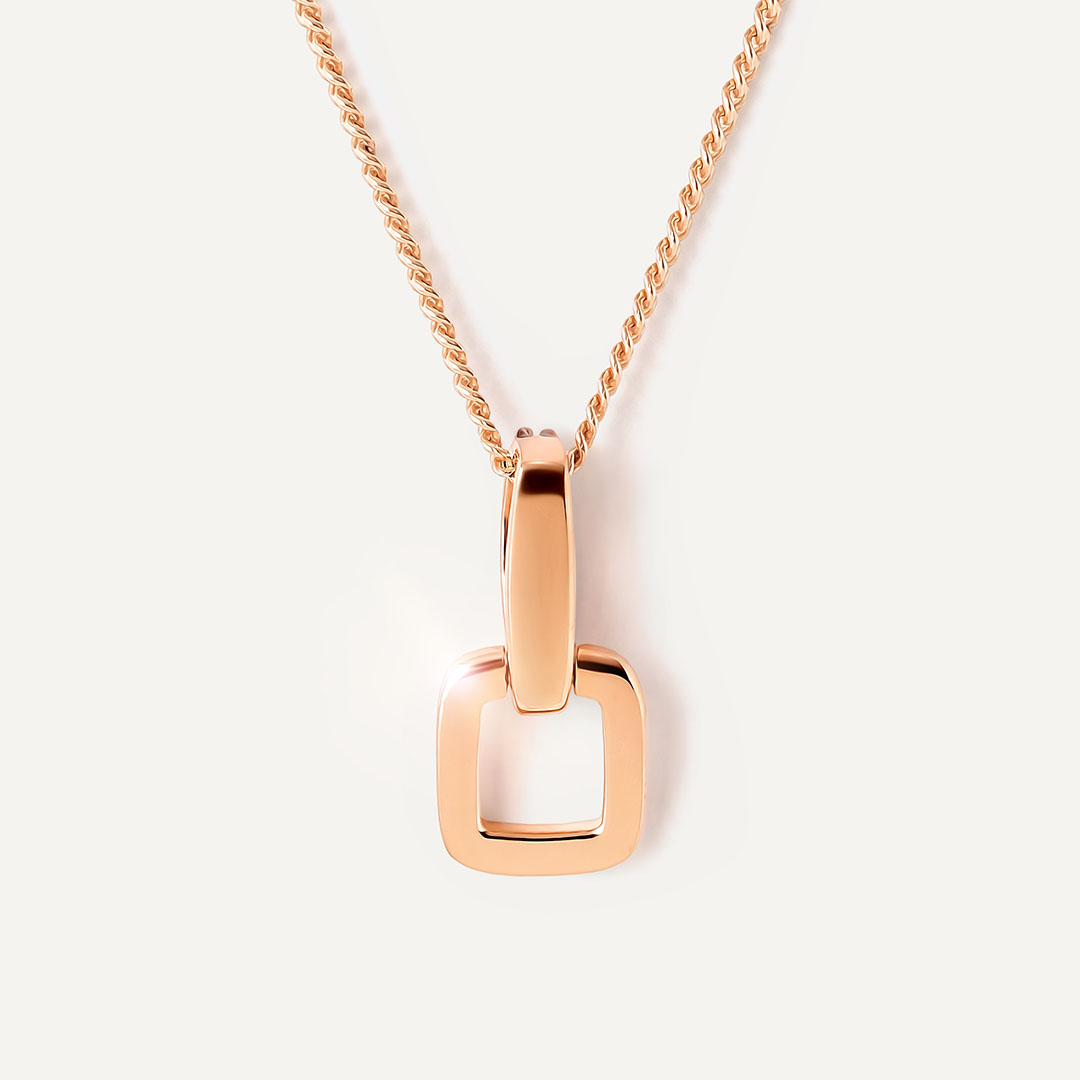 Серебряная подвеска с розовыми бриллиантами