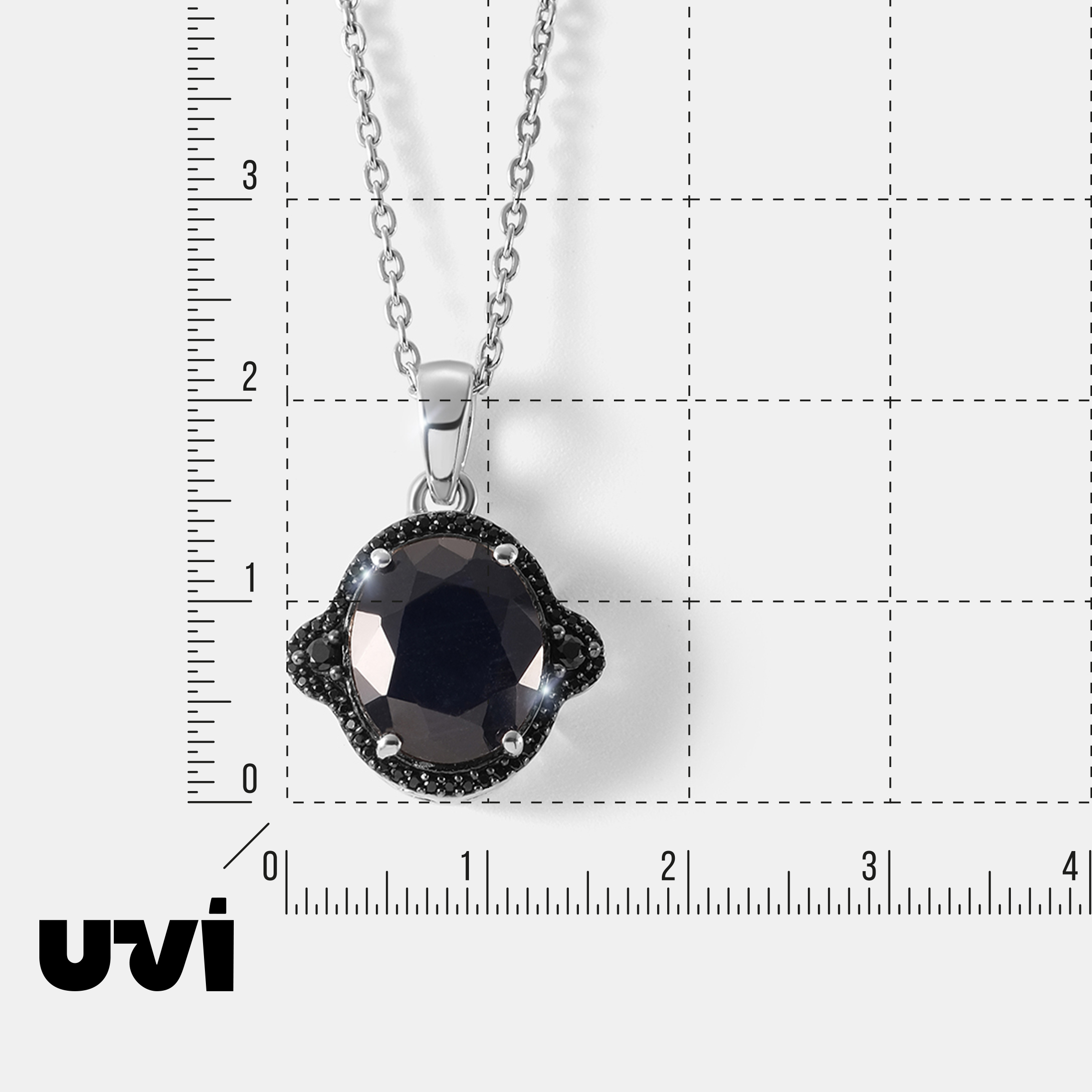 Серебряная подвеска с сапфиром