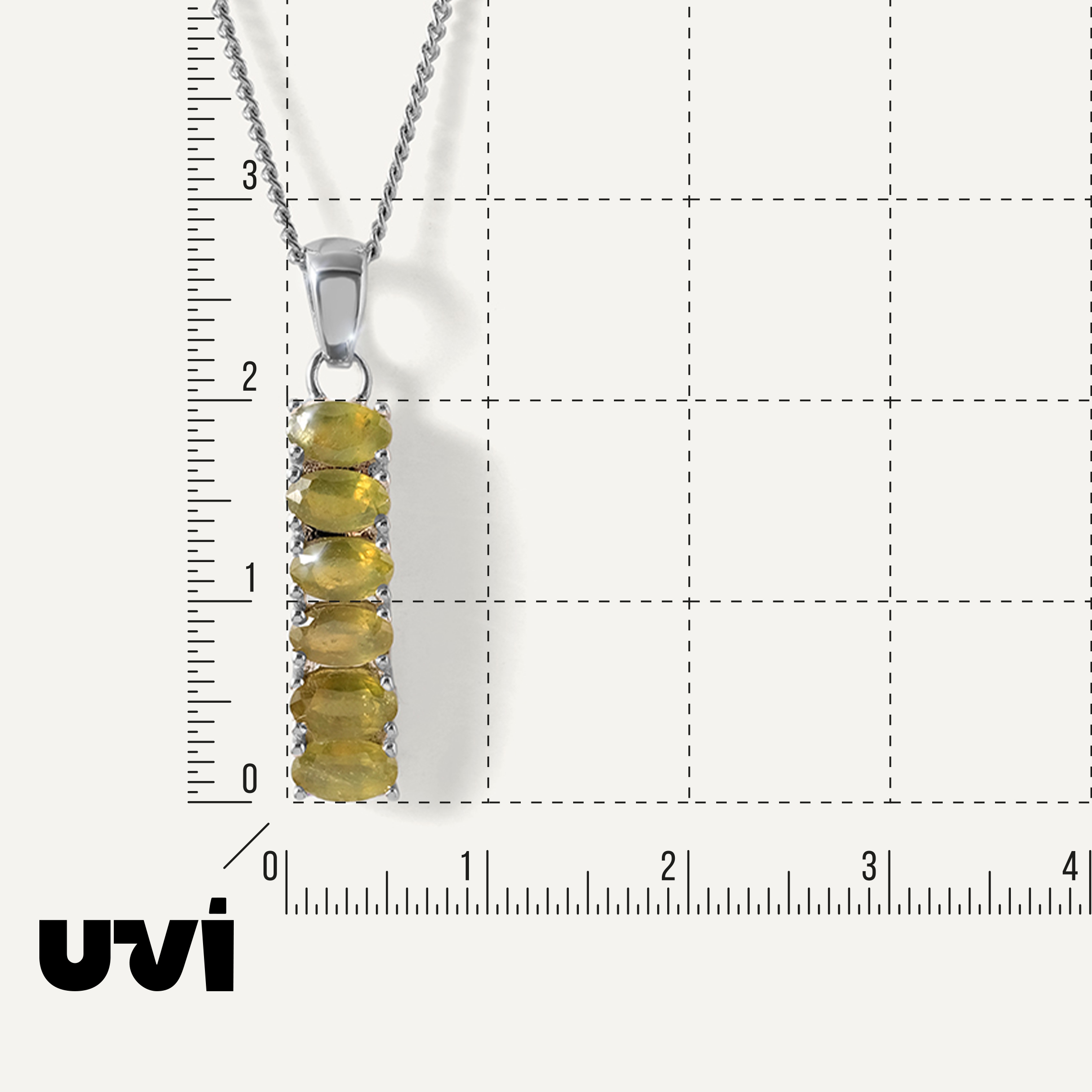 Серебряная подвеска с зелеными сапфирами