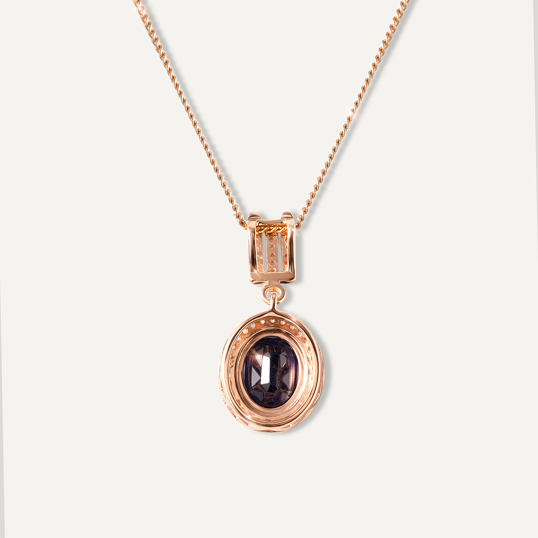 Серебряная подвеска с сапфиром