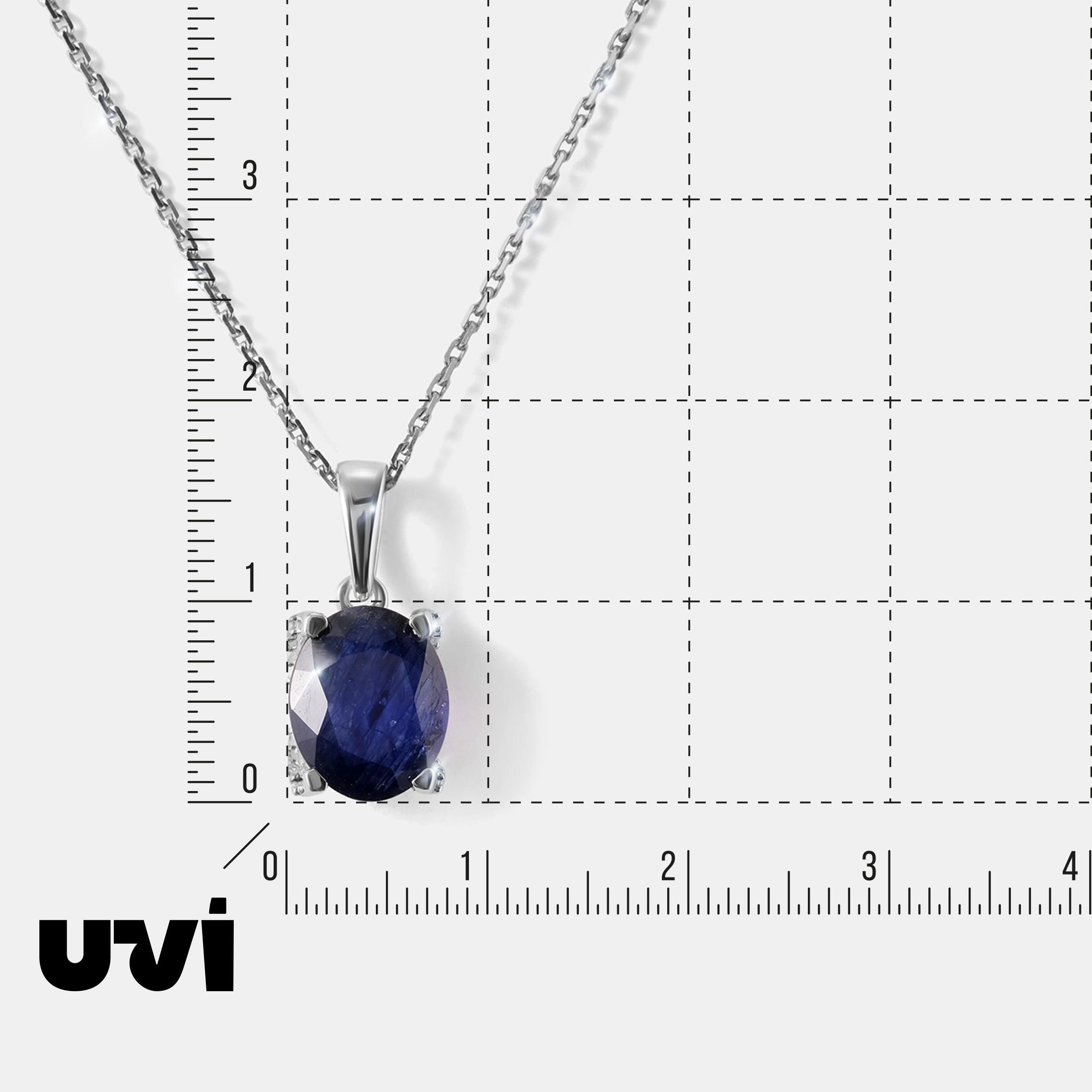 Серебряная подвеска с сапфиром