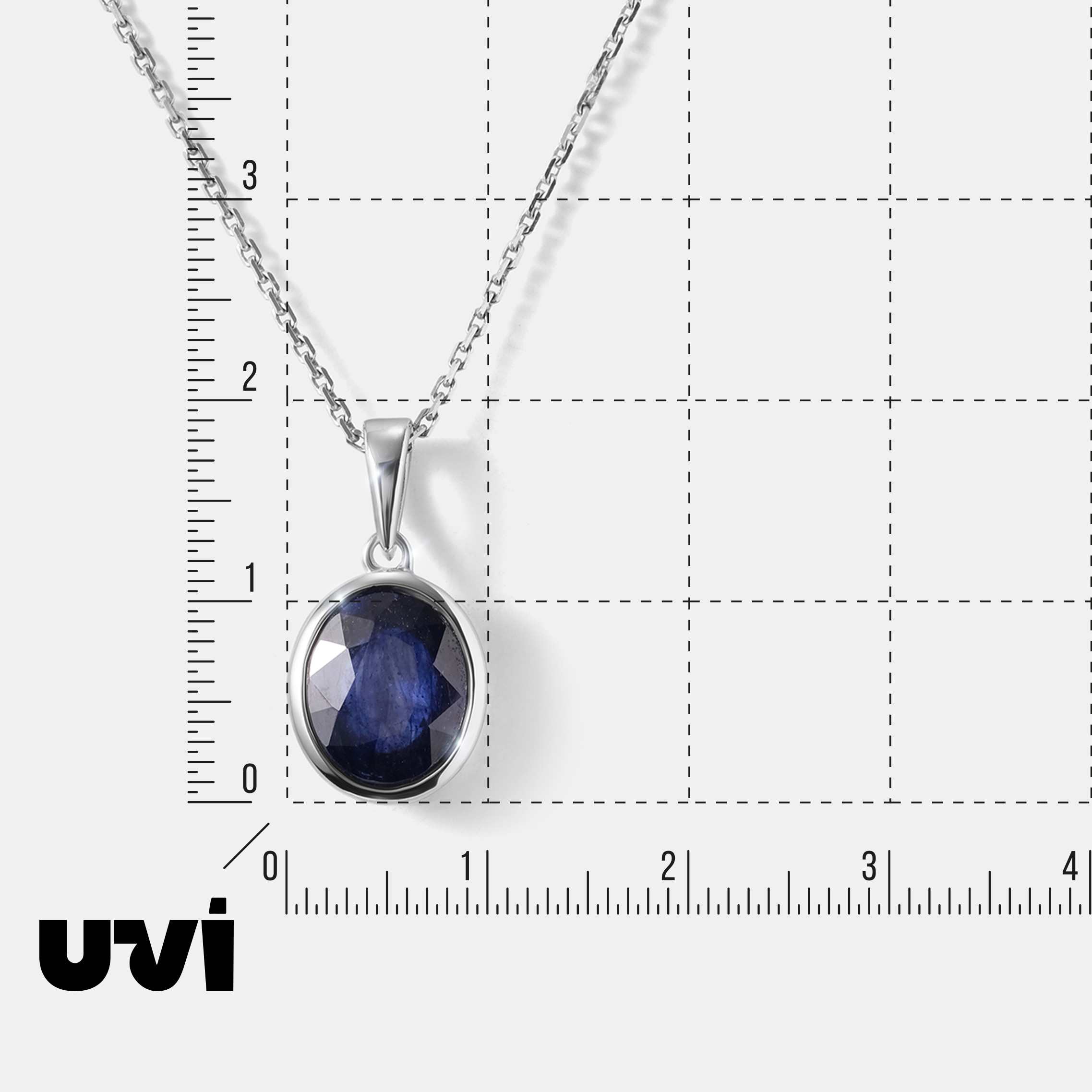 Серебряная подвеска с сапфиром