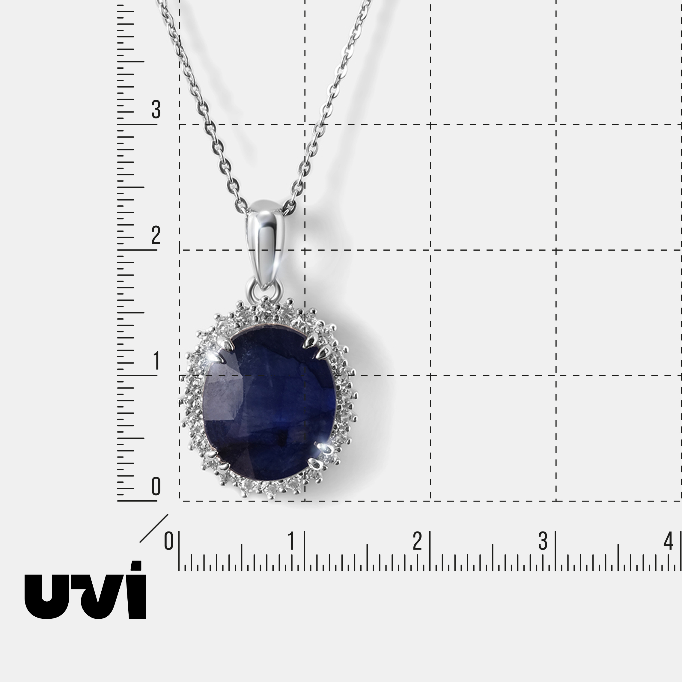 Серебряная подвеска с сапфиром