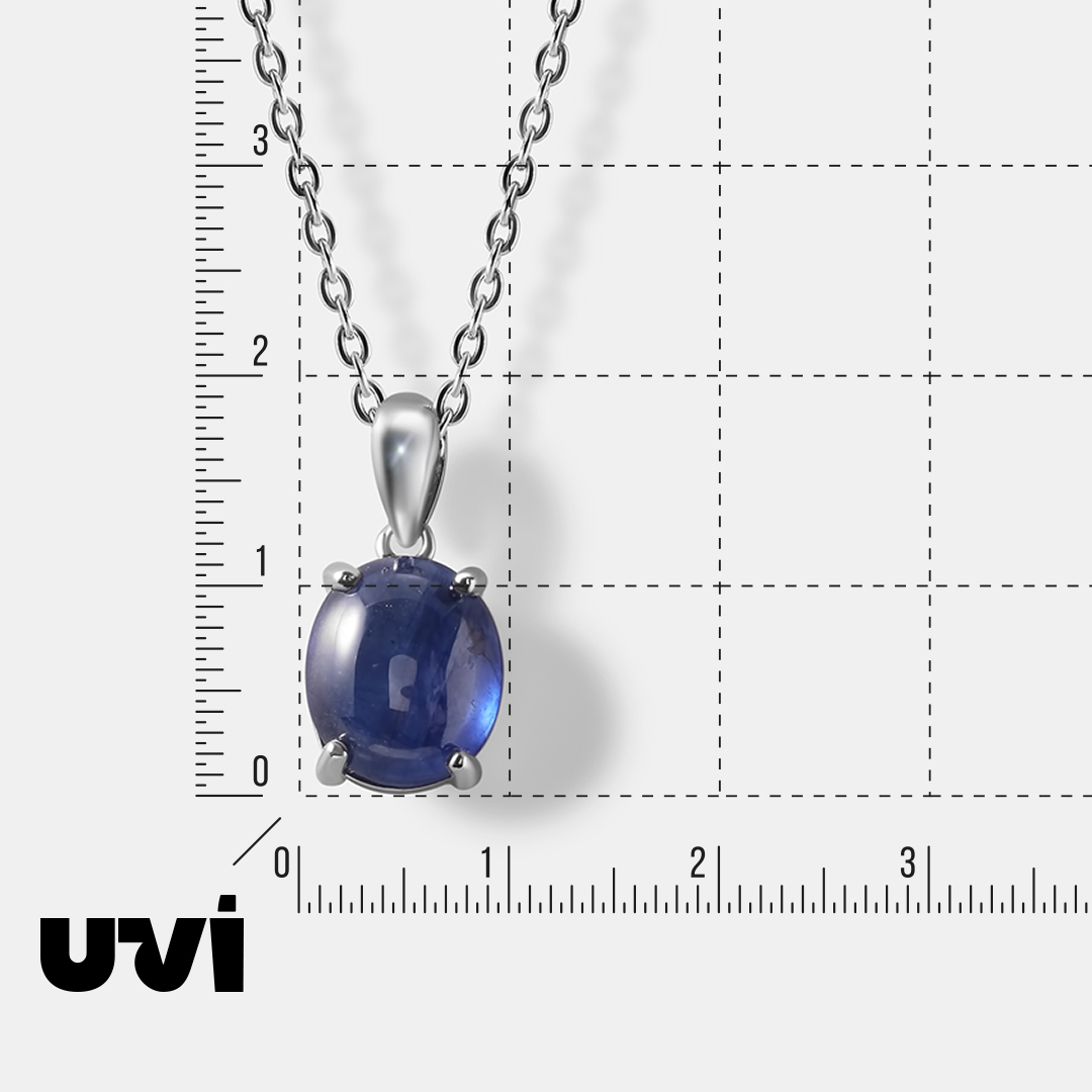 Серебряная подвеска с сапфиром