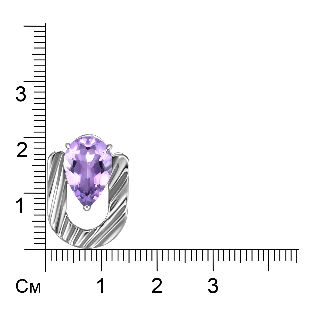 Серебряная подвеска с аметистом