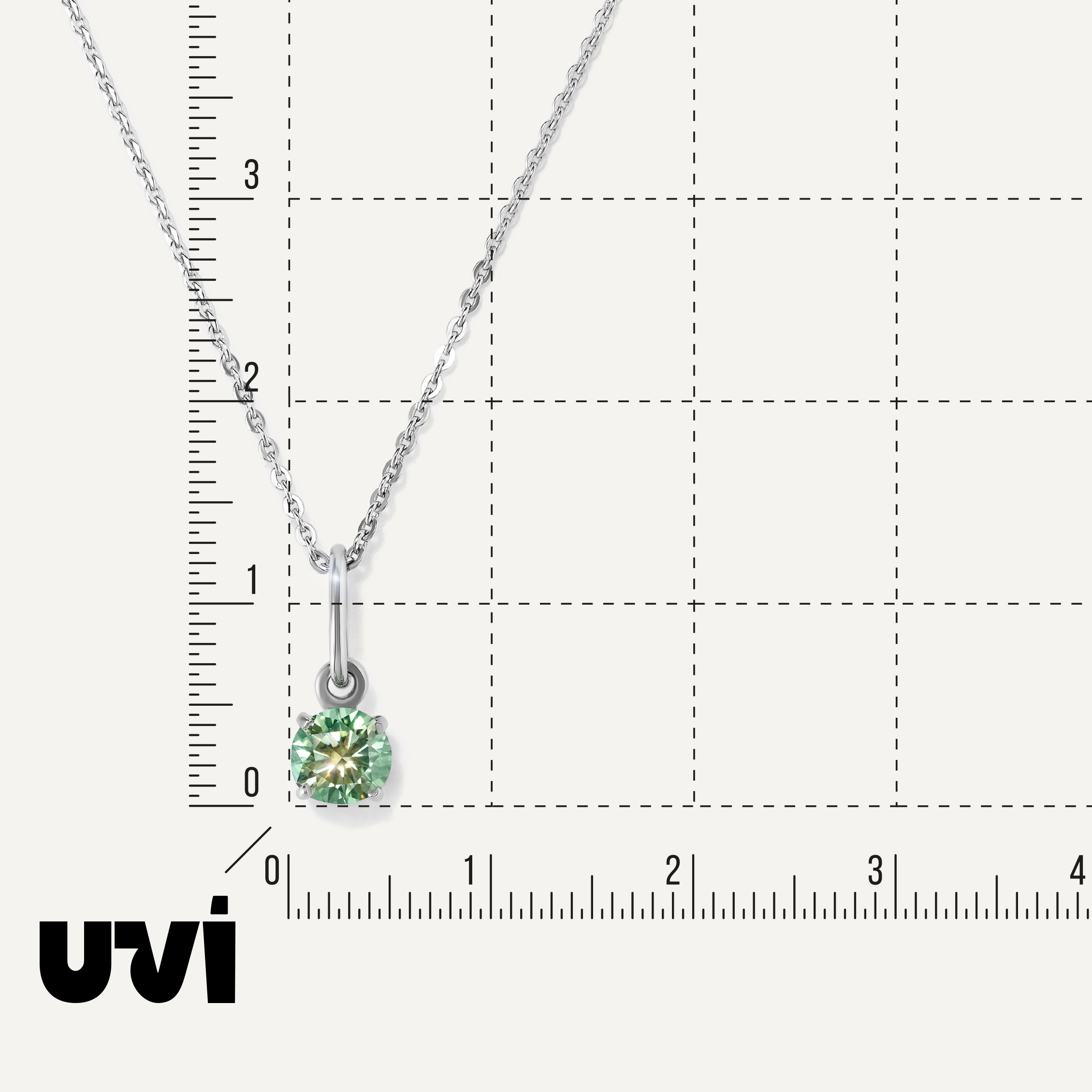 Серебряная подвеска с муассанитом