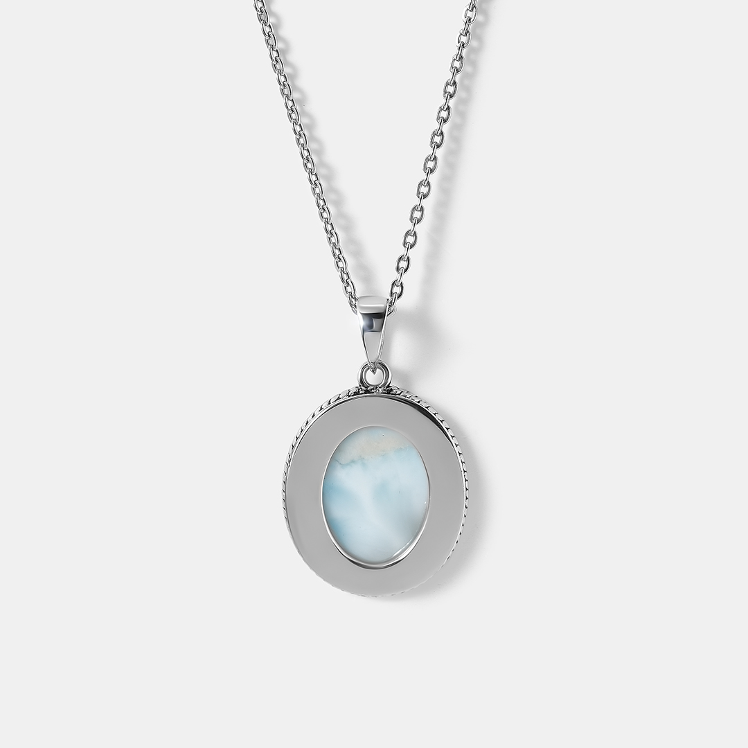 Серебряная подвеска с ларимаром